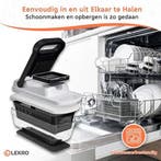 Lekro Groentesnijder met Glazen Ovenschaal - Mandoline, Ophalen of Verzenden, Zo goed als nieuw