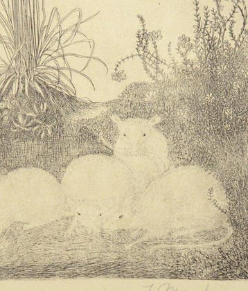 Jan Mankes (1889-1920) - Vier muisjes in het bos
