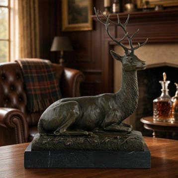 Prosper Lecourtier (1855-1924) - after - sculptuur, Cerf