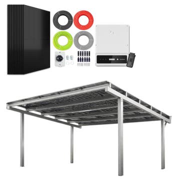 Solar Carport 6.6 kW 15x 440Wp 1-Fase Zilver, Ophalen of Verzenden, Nieuw