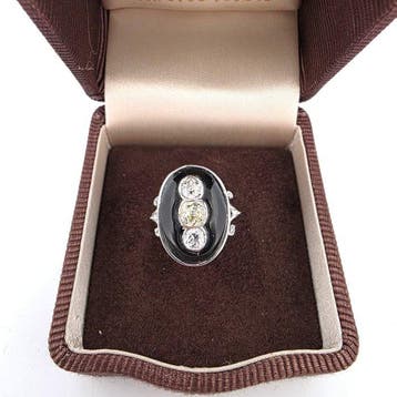 Ring - 18 karaat Witgoud - 0.90ct. tw. Diamant (Natuurlijk), Nieuw