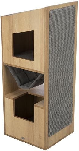 Krabpaal Trixie CityStyle Cat Tower Bruin/Grijs – Design.., Dieren en Toebehoren, Krabmeubelen, Verzenden, Nieuw, Krabpaal
