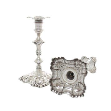 John Lambe - Kaarsenhouder (2) - .925 zilver - 1749 Cast, Antiek en Kunst