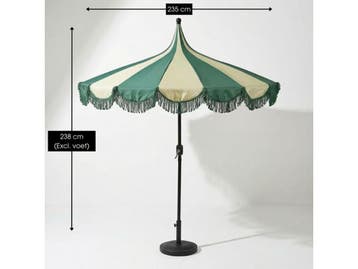 Mica Decorations Kim - Stokparasol - 238 x Ø235 cm -, Verzenden, Nieuw