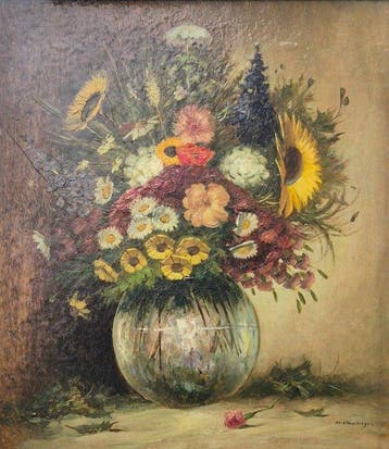 Klaus Clausmeyer (1887–1968) - Üppiges Blumenstillleben in