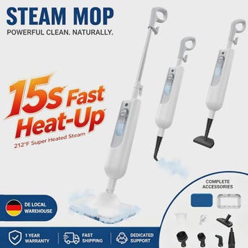 Krachtige 6-in-1 Stoomreiniger (1300W) - Dieptereiniging en, Huis en Inrichting, Schoonmaakartikelen, Verzenden