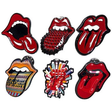 The Rolling Stones Tongue Evolution 2 - Pin set off. merch., Ophalen of Verzenden, Nieuw, Kleding