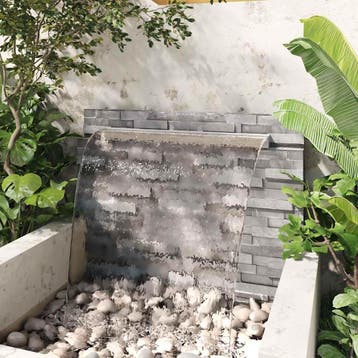 vidaXL Zwembadwaterval rechthoekig 110 cm roestvrij staal, Verzenden, Nieuw