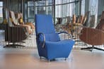 De Toekomst design bijzetfauteuil Panda in Ploegstof blauw, Ophalen of Verzenden, Nieuw, Leer