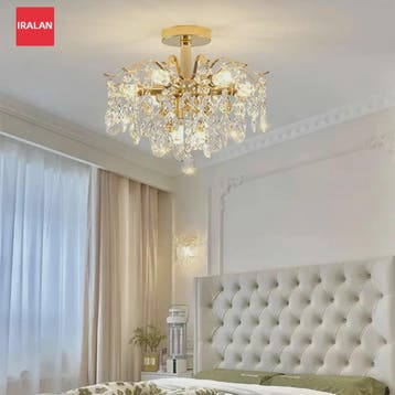 Luxe Kristallen Plafondlamp met LED - Sfeervolle Hanglamp vo, Huis en Inrichting, Lampen | Hanglampen, Verzenden, Nieuw