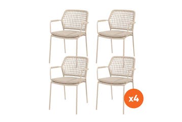Set van 4 - Taste by 4SO Barista stapelbare tuinstoelen -, Verzenden, Nieuw, Overige materialen