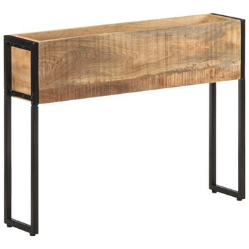 vidaXL Plantenbak 90x20x68 cm ruw mangohout, Tuin en Terras, Verzenden, Nieuw, 60 tot 100 cm, 60 cm of meer