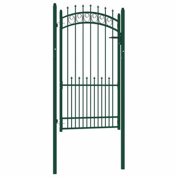 vidaXL Hekpoort EMMEN met stalen pinnen 104x134,5 cm groen, Verzenden, Nieuw