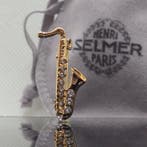 Saxofon Selmer.Oro geelgoud gelamineerd (18K). - Broche -