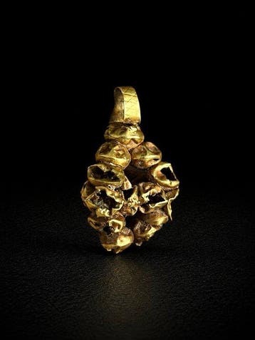 Oud-Romeins, Keizerrijk Geel goud Oorbellen - 1e tot 3e eeuw, Antiek en Kunst