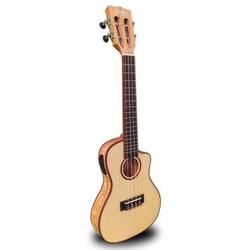 Korala UKCT-830-CE Arched Back Thin Concert ukulele Semi, Ophalen of Verzenden, Nieuw
