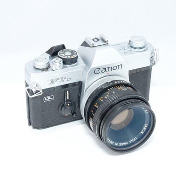 Canon FTb QL + FD 50mm f/1.8 S.C. Analoge camera, Nieuw
