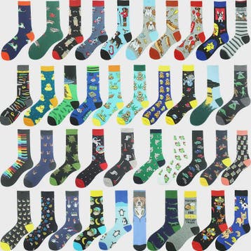 Unisex Happy Socks met Vrolijke Ontwerpen: Dinosaurus, Alien, Verzenden, Nieuw