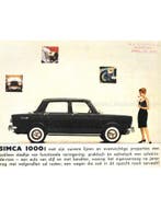 1963 SIMCA 1000 BROCHURE NEDERLANDS, Boeken, Nieuw, Author
