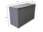 Kussenbox groot 167x70xH106 cm antraciet, Ophalen of Verzenden, Nieuw, Wicker
