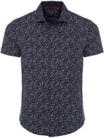 Carisma Blauw Overhemd Korte Mouw Met Wit Motief 9173, Kleding | Heren, Verzenden, Nieuw, Blauw