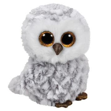 Ty Beanie uil knuffel - pluche - wit - 15 cm - bosdieren, Kinderen en Baby's, Speelgoed | Knuffels en Pluche, Verzenden, Nieuw