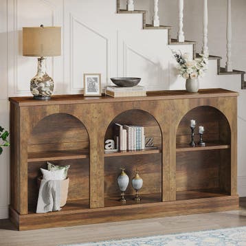 Farmhouse Console Tafel 63 Inch met 3 Niveaus - Houten Entre, Verzenden, Nieuw