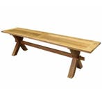 Minerva tuinbank 180 cm kruispoot teak, Ophalen of Verzenden, Nieuw