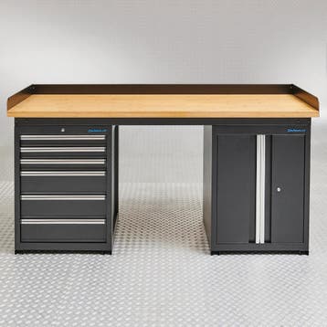 Datona Werkbank PRO bamboe - 6 lades - opbergkast - 200 cm -, Doe-het-zelf en Verbouw, Ophalen of Verzenden, Nieuw