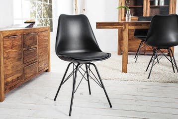 Retro stoel SCANDINAVIA MEESTERSTUK zwart - 36192, Huis en Inrichting, Ophalen of Verzenden, Nieuw