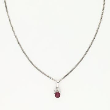Halsketting - 18 karaat Witgoud Diamant (Natuurlijk) -, Sieraden, Tassen en Uiterlijk, Kettingen, Nieuw