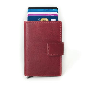 Figuretta Leren Cardprotector RFID Compact - Rood, Overige merken, Verzenden, Nieuw, Leer
