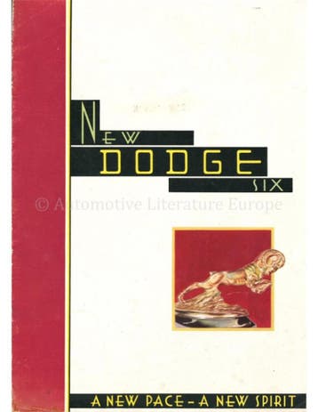 1932 DODGE SIX BROCHURE ENGELS, Nieuw, Author