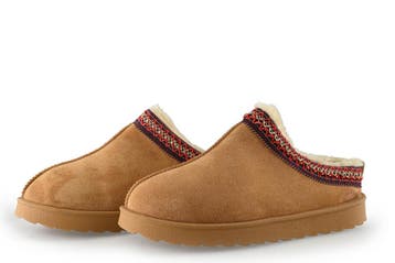 Double Heart Pantoffels in maat 42 Beige, Verzenden, Beige, Double Heart, Zo goed als nieuw