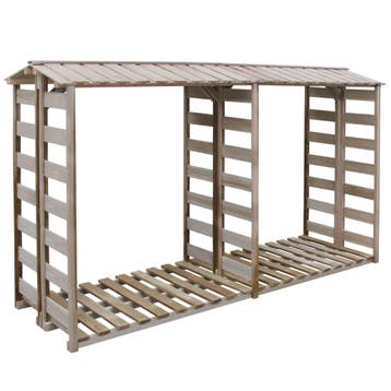 vidaXL Haardhoutopslag 300x90x176 cm geïmpregneerd, Huis en Inrichting, Haarden, Verzenden, Nieuw