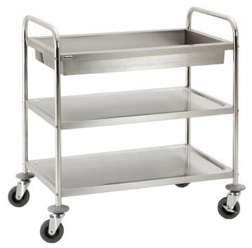 Serveerwagen | 1 Afruimbak en 2 Bladen 99(h)x93x60cm, Verzenden, Nieuw in verpakking