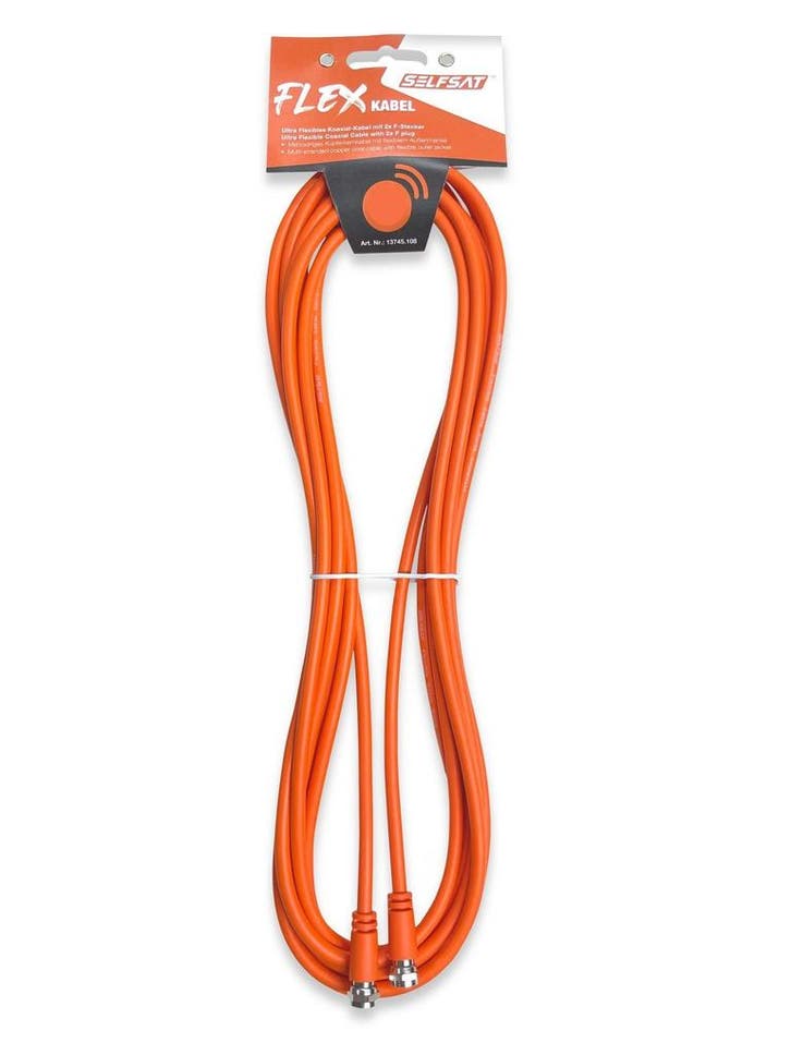 Selfsat FLEX flexibele coaxkabel met F-connectoren, Audio, Tv en Foto, Audiokabels en Televisiekabels, Tv-kabel, Nieuw, Ophalen of Verzenden