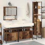 vidaXL Badkamermeubelset met plank 4 pcs Oud Hout Bewerkt, Verzenden, Nieuw, Overige typen