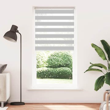 vidaXL Zebra rolgordijn 110x230 cm stofbreedte 105,9 cm, Verzenden, Nieuw, Grijs