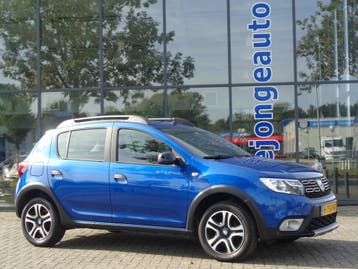 Dacia Sandero Stepway 1.0 TCe 100pk LPG-G3 Trekhaak Clima NL, Stof, Zwart, Met garantie (alle), Blauw