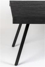 Eettafel Tessa 200x90 cm Zwart Teak House of Rebels, Huis en Inrichting, Tafels | Eettafels, Verzenden, Nieuw
