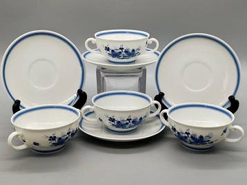 Eetservies - Tirschenreuth Suppentassen-Set – Porzellan Blau