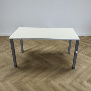 Wiesner-Hager kantinetafel 75x140x70 cm, wit - grijs, Ophalen of Verzenden, Gebruikt, Bureau