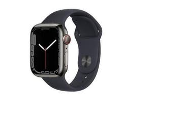Apple Watch Series 7 - 41mm - Roestvrij staal - Grafiet -, Verzenden, Zo goed als nieuw, Apple