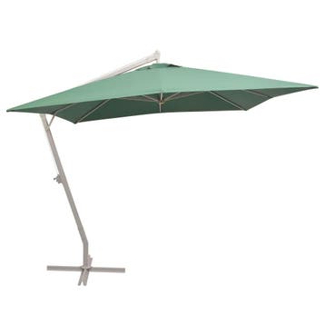 vidaXL Zweefparasol met aluminium paal 300x300 cm groen, Tuin en Terras, Parasols, Verzenden, Nieuw, 3 tot 4 meter, Zweefparasol