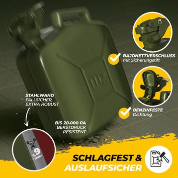 Benzine Jerrycan Set van 3 Metaal 20L (Auto-Fiets), Verzenden, Nieuw
