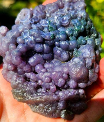 Chalcedoon botryoïdaal Bothryodaal Kristal - Hoogte: 100 mm, Verzamelen, Mineralen en Fossielen