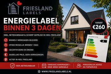 Snel energielabel nodig? Binnen 2 dagen geregeld
