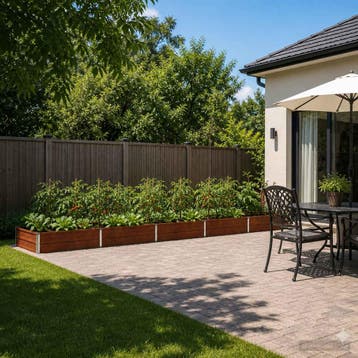 vidaXL Verhoogd Tuinbed Roestig 400 x 80 x 24 cm corton, Minder dan 30 cm, Verzenden, Nieuw, Metaal