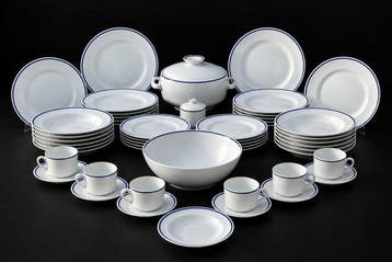 Richard Ginori - Tafelservies voor 12 (52) - Porselein - Blu
